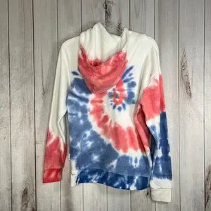 Blanketblend Hoodie Red And White Tie Dye Hoodie Feat Tops Feat